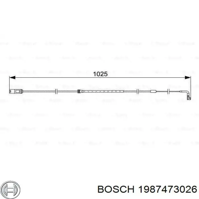 1987473026 Bosch датчик износа тормозных колодок задний