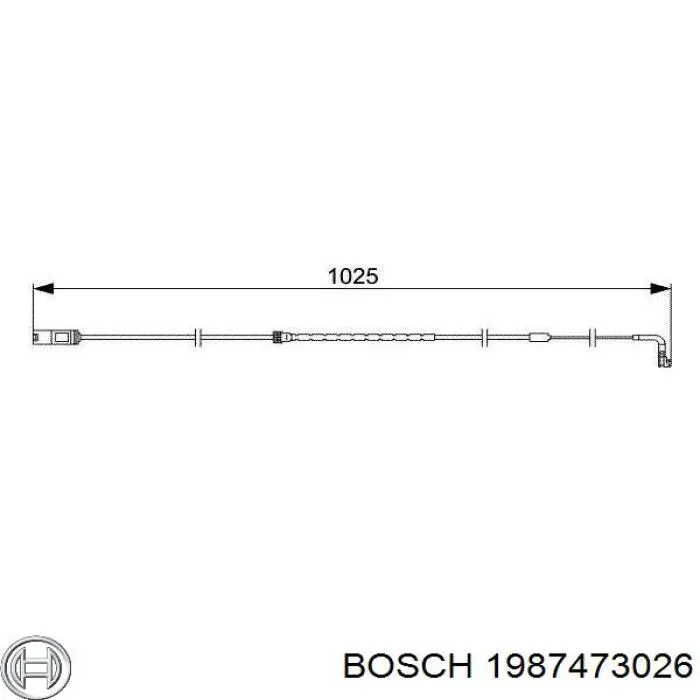 Contacto de aviso, desgaste de los frenos, trasero 1987473026 Bosch