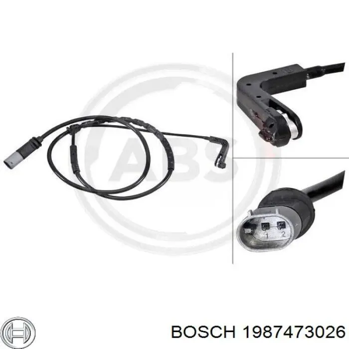 1987473026 Bosch  Датчик износа тормозных колодок задний