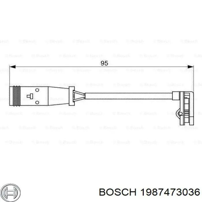 Датчик зносу гальмівних колодок, задній 1987473036 Bosch