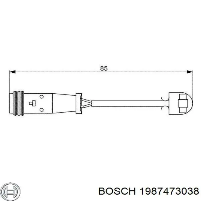 1987473038 Bosch  Датчик износа тормозных колодок задний