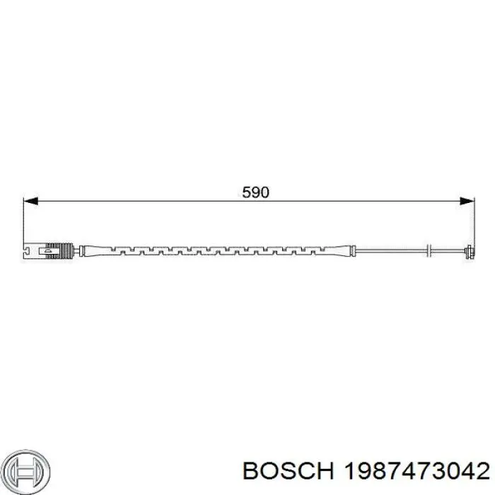 Contacto de aviso, desgaste de los frenos 1987473042 Bosch