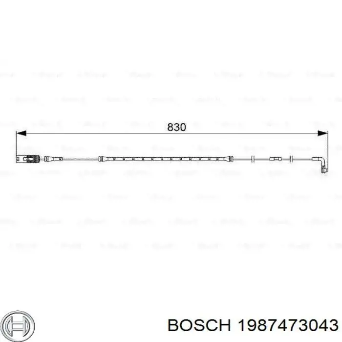 Датчик износа тормозных колодок передний Bosch 1987473043