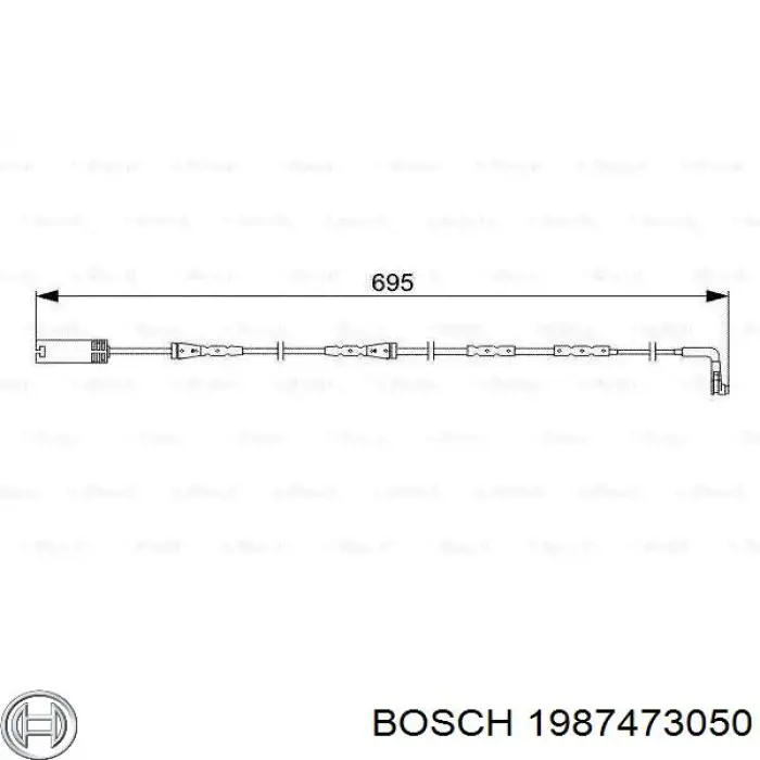 Датчик износа тормозных колодок передний Bosch 1987473050