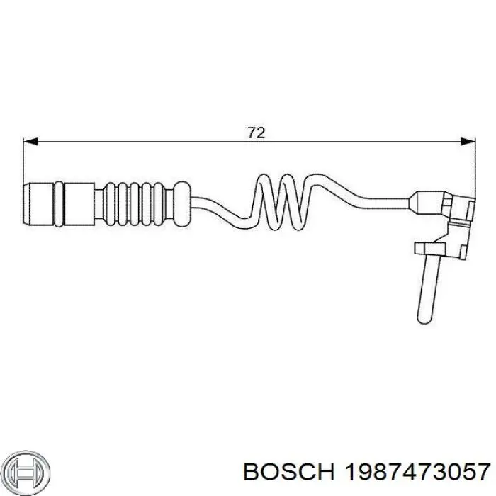 Датчик зносу гальмівних колодок, задній 1987473057 Bosch