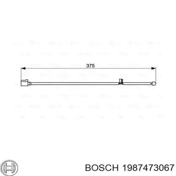 1987473067 Bosch датчик износа тормозных колодок передний