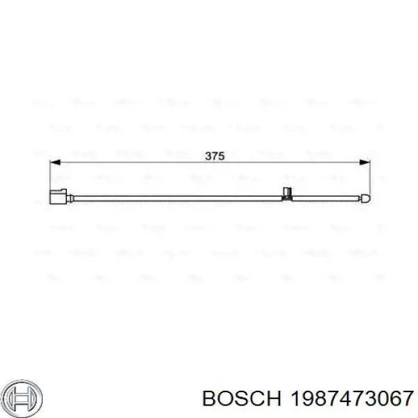 Датчик износа тормозных колодок передний 1987473067 Bosch