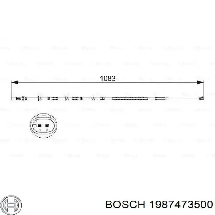 Датчик износа тормозных колодок передний Bosch 1987473500