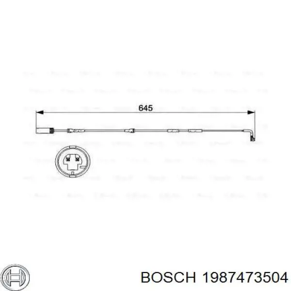 1987473504 Bosch датчик износа тормозных колодок передний