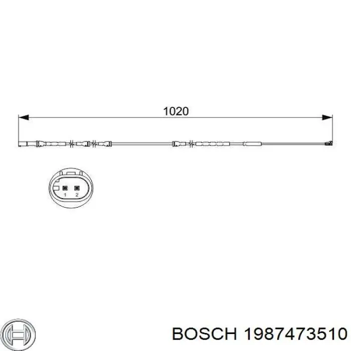 1987473510 Bosch датчик износа тормозных колодок передний