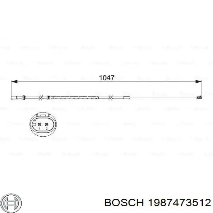 Датчик износа тормозных колодок задний 1987473512 Bosch