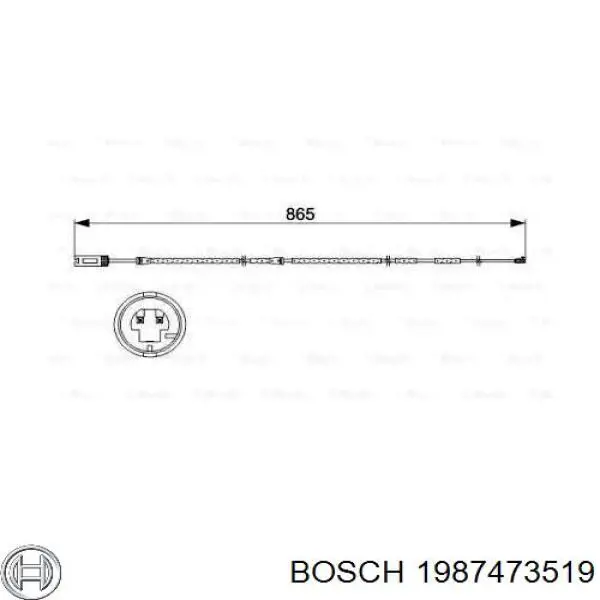 1987473519 Bosch датчик износа тормозных колодок передний