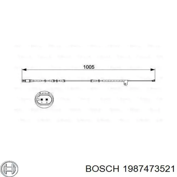 Датчик износа тормозных колодок передний левый 1987473521 Bosch