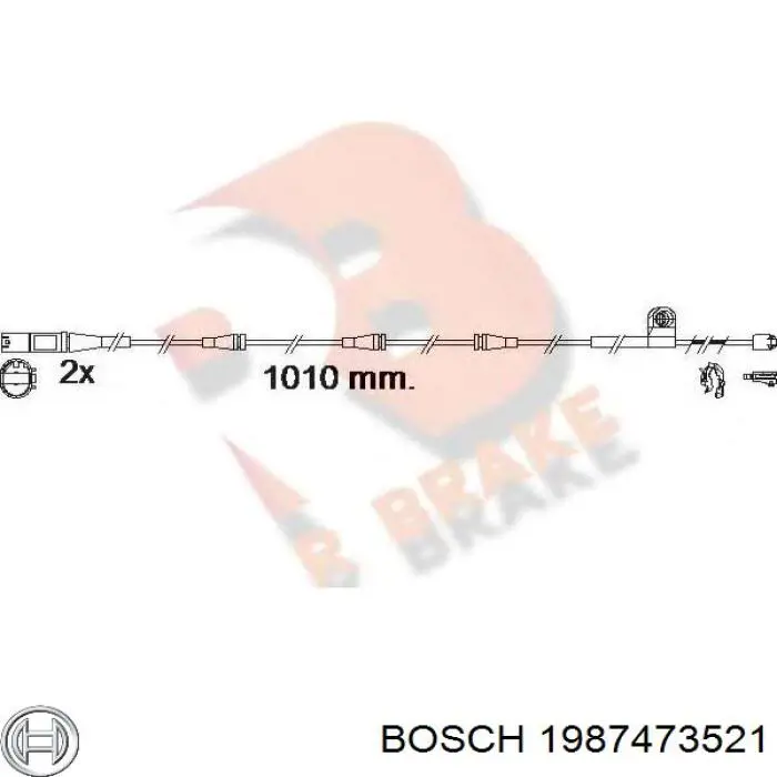 Купить 1987473521 Bosch Датчик износа тормозных колодок передний левый