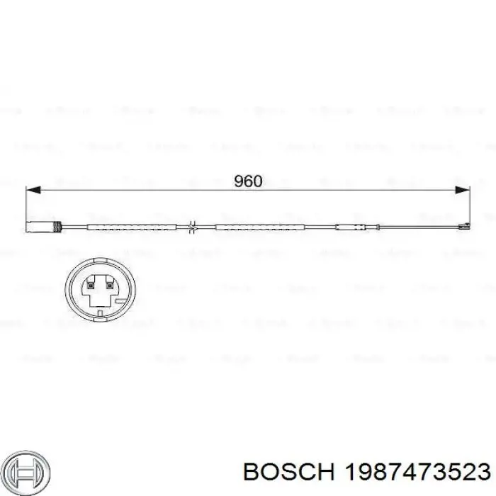 1987473523 Bosch датчик износа тормозных колодок задний