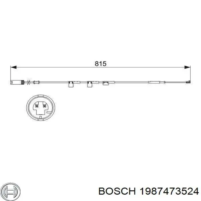 Contacto de aviso, desgaste de los frenos 1987473524 Bosch