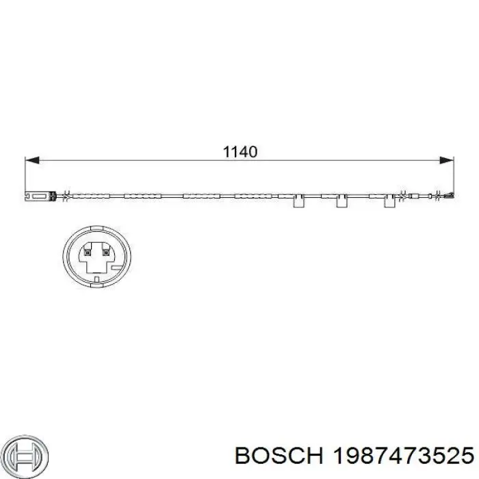 Contacto de aviso, desgaste de los frenos, trasero 1987473525 Bosch
