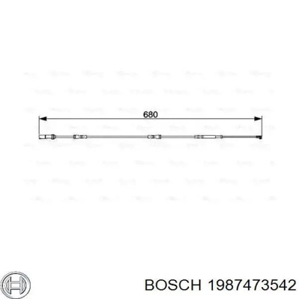 Датчик износа тормозных колодок передний левый Bosch 1987473542