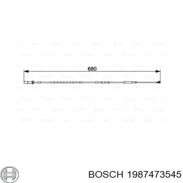 1987473545 Bosch sensor traseiro de desgaste das sapatas do freio