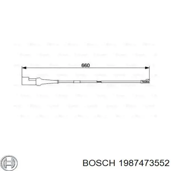 1987473552 Bosch sensor traseiro de desgaste das sapatas do freio