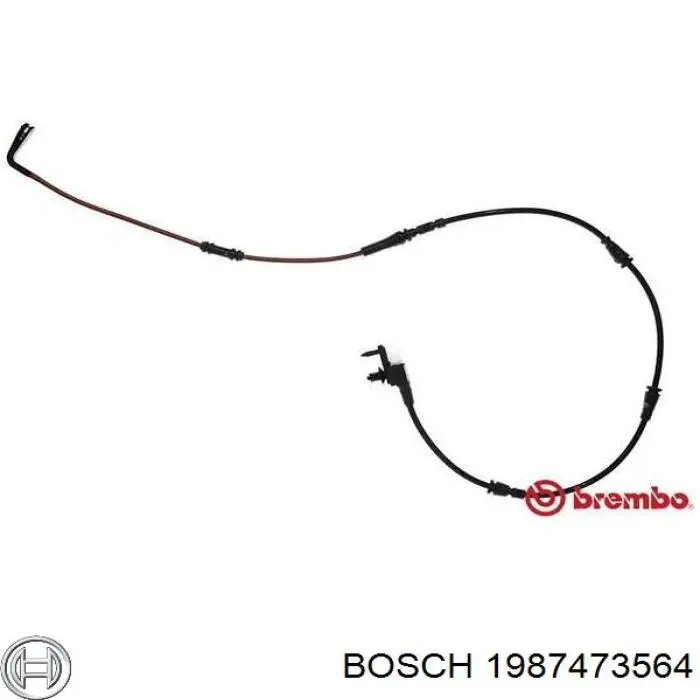 1987473564 Bosch sensor traseiro de desgaste das sapatas do freio