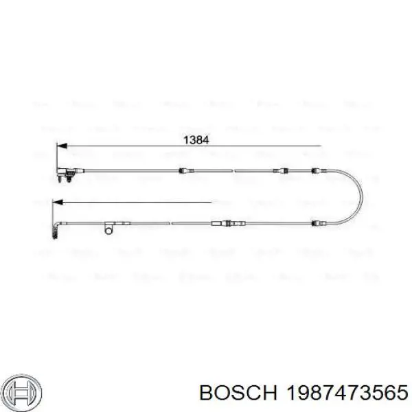 Датчик износа тормозных колодок передний 1987473565 Bosch