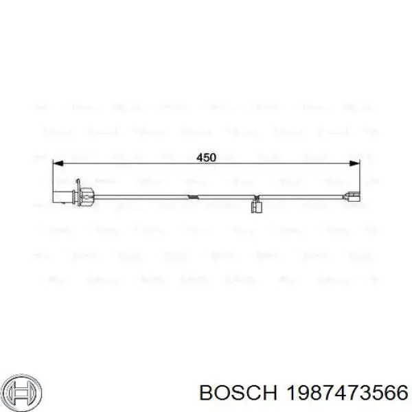 1987473566 Bosch sensor dianteiro de desgaste das sapatas do freio