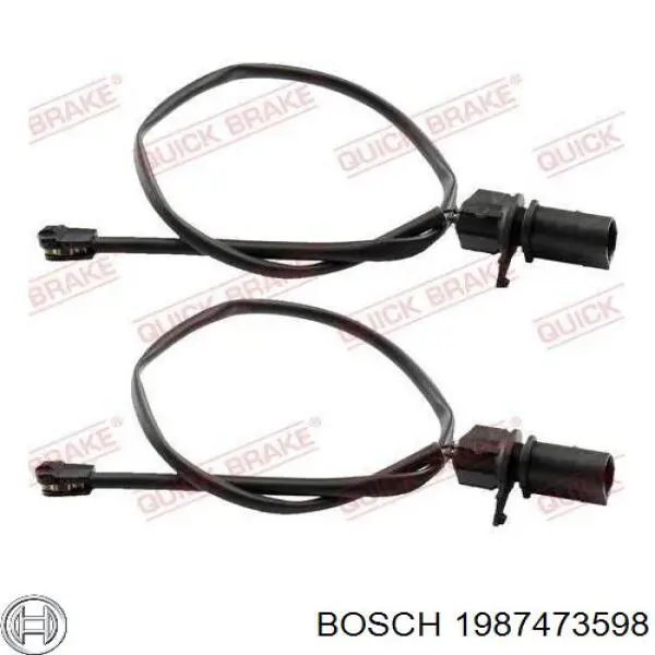 Contacto de aviso, desgaste de los frenos 1987473598 Bosch