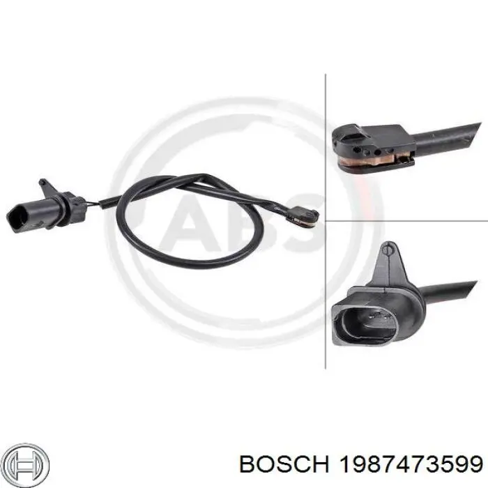 Датчик зносу гальмівних колодок, передній 1987473599 Bosch