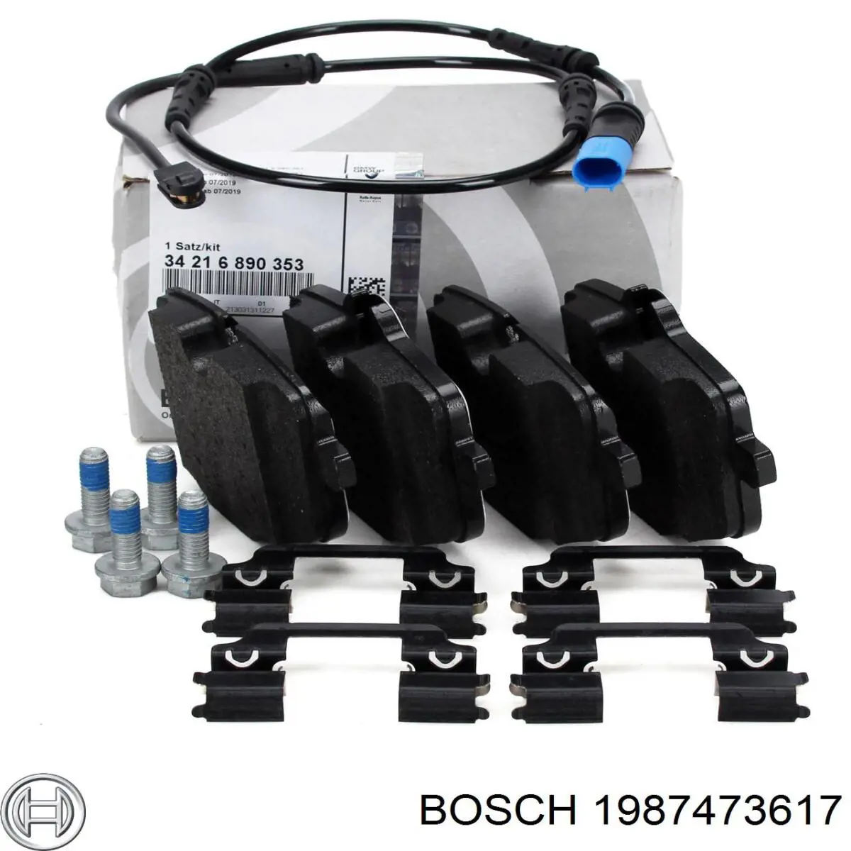 Купить 1987473617 Bosch Датчик износа тормозных колодок задний