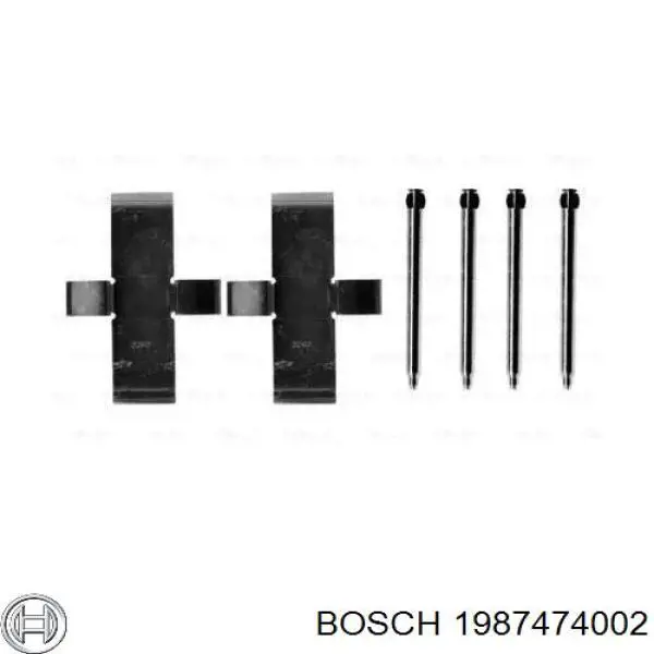 Ремкомплект тормозных колодок Bosch 1987474002