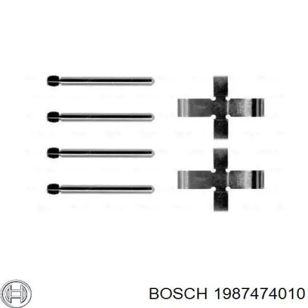 Комплект пружинок крепления дисковых колодок задних 1987474010 Bosch