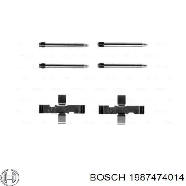 1987474014 Bosch ремкомплект тормозных колодок