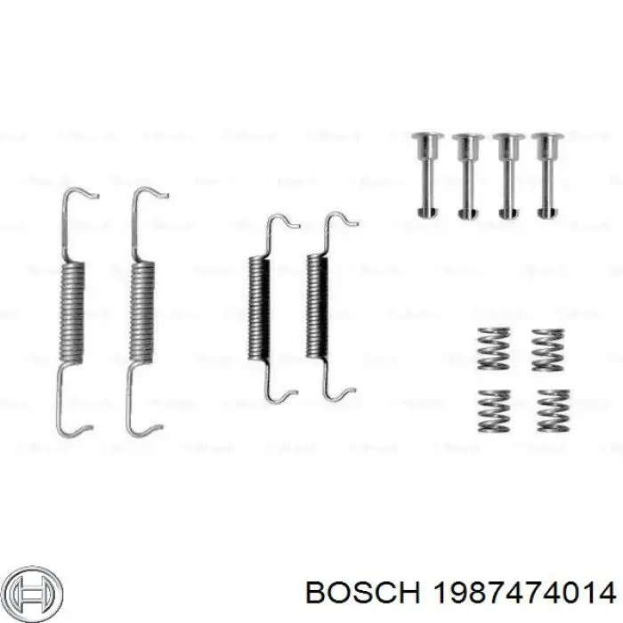 Купить 1987474014 Bosch Ремкомплект тормозных колодок