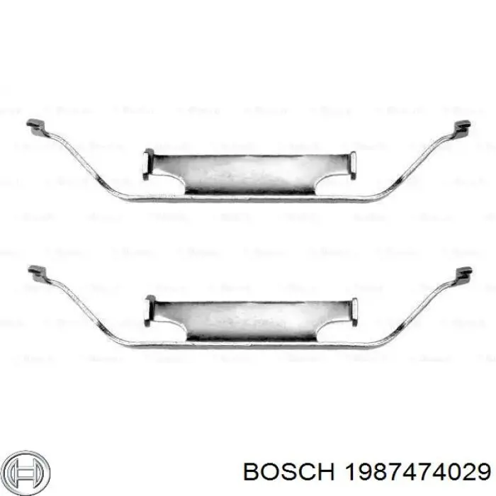 Комплект пружинок крепления дисковых колодок передних 1987474029 Bosch