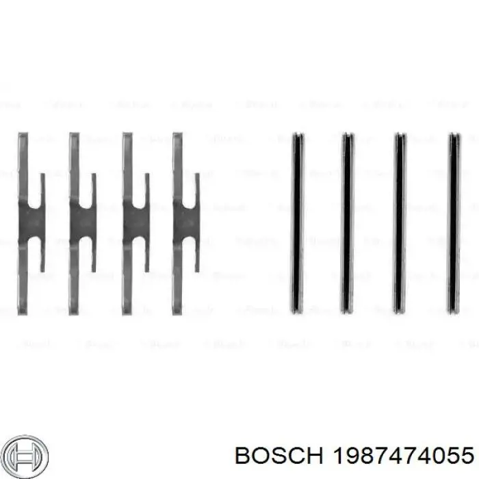 1987474055 Bosch Комплект пружинок крепления дисковых передних колодок
