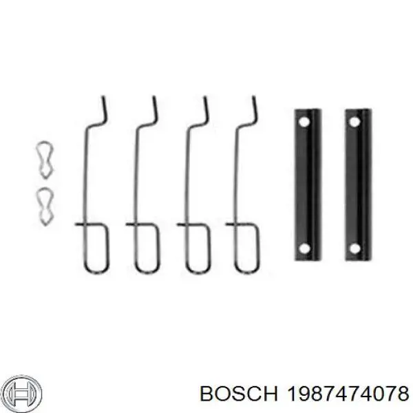 1987474078 Bosch ремкомплект тормозных колодок