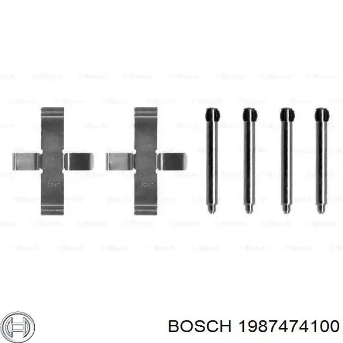 Ремкомплект тормозных колодок Bosch 1987474100