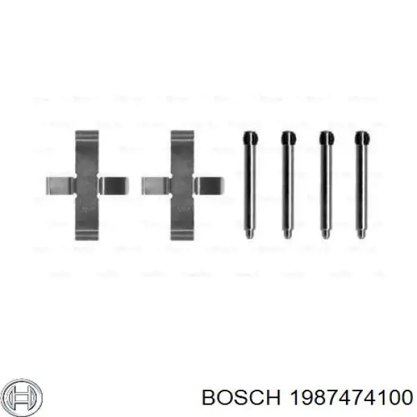 Ремкомплект тормозных колодок Bosch 1987474100 цена, от 3.95 USD