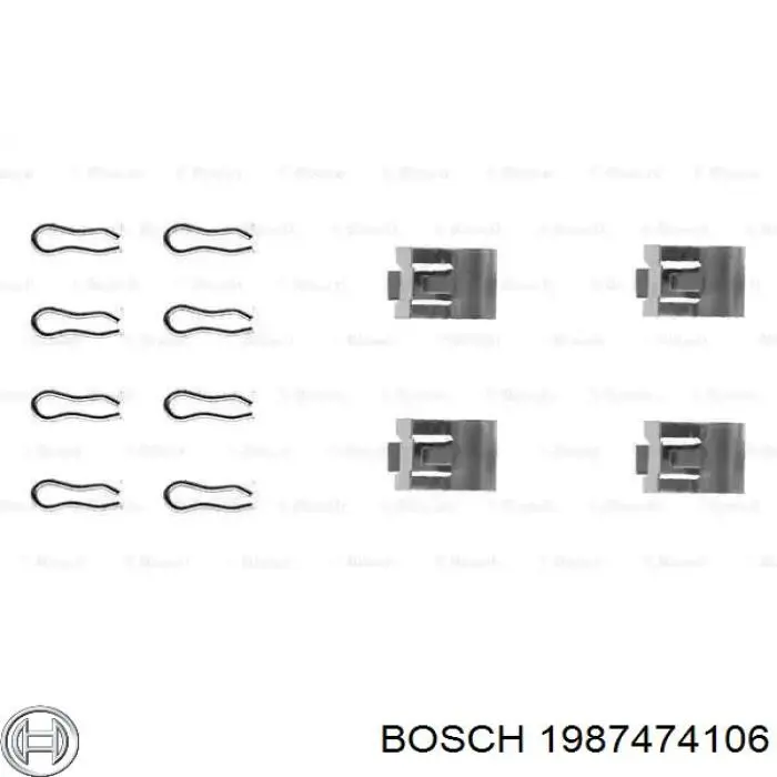 Комплект пружинок крепления дисковых колодок передних 1987474106 Bosch