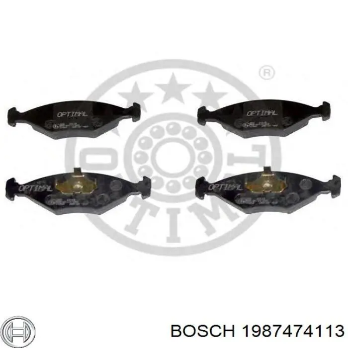 Комплект пружинок крепления передних дисковых колодок Bosch 1987474113