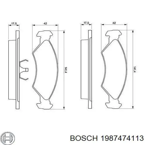 Conjunto De Muelles Almohadilla Discos Delanteros 1987474113 Bosch