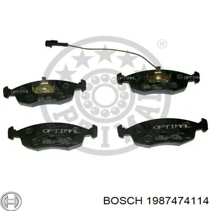1987474114 Bosch Комплект пружинок крепления дисковых передних колодок