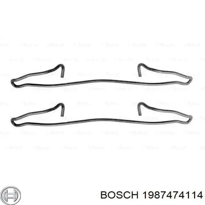 1987474114 Bosch комплект пружинок крепления дисковых колодок передних