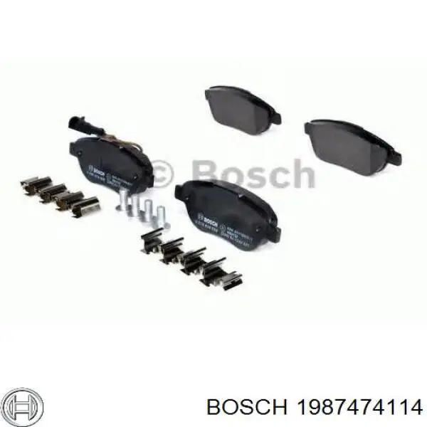 Купить 1987474114 Bosch Комплект пружинок крепления дисковых колодок передних