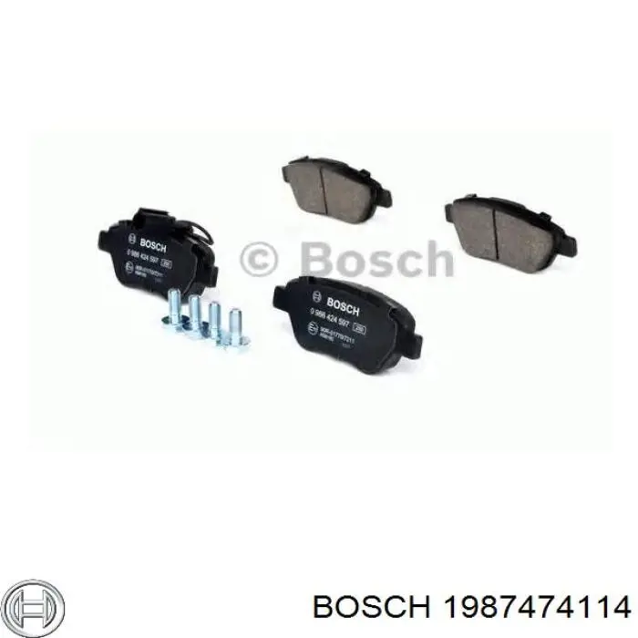 Комплект пружинок крепления дисковых колодок передних 1987474114 Bosch