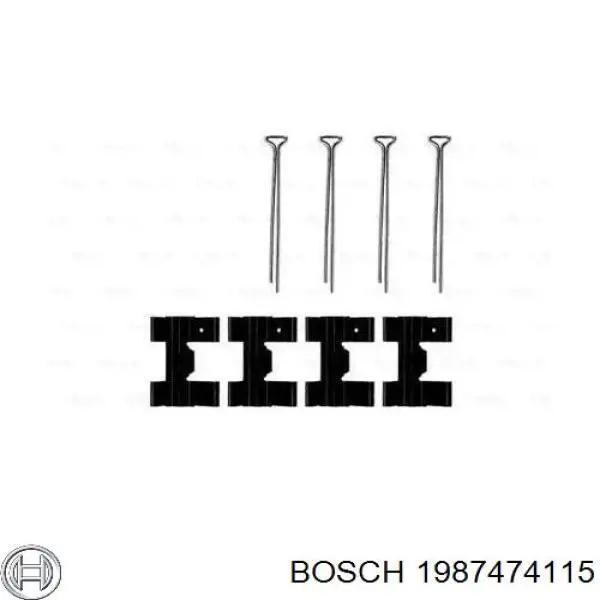 1987474115 Bosch ремкомплект тормозов передних