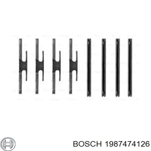 1987474126 Bosch ремкомплект тормозных колодок