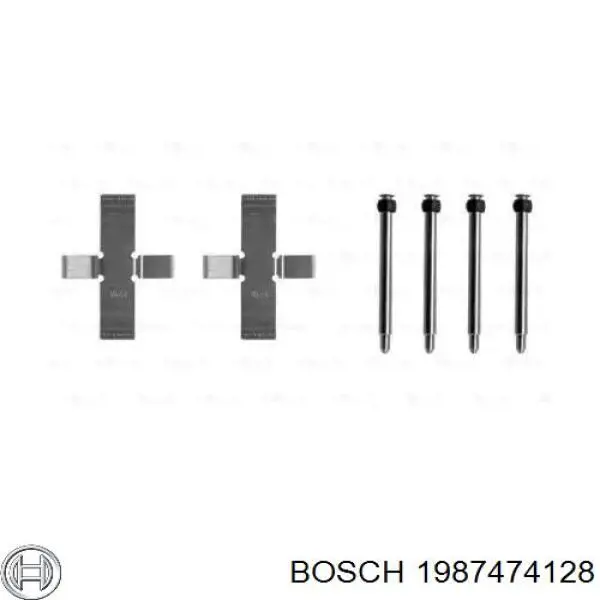 Комплект пружинок крепления дисковых колодок задних Bosch 1987474128 цена, от 8.92 USD