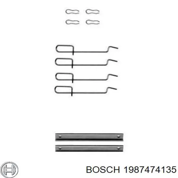 Juego de reparación, pastillas de frenos 1987474135 Bosch